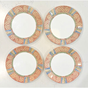 Set of 4 CORELLE SAND ART Pattern Dinner Plates 10-1/4" USA Replacement